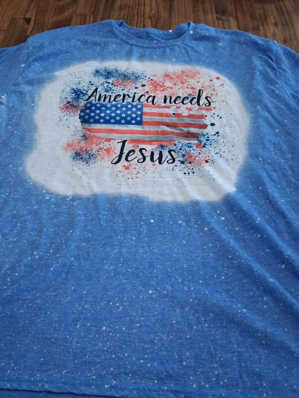America Needs Jesus Ladies T-shirt